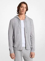 Wool and Cashmere Blend Zip-Up Hoodie