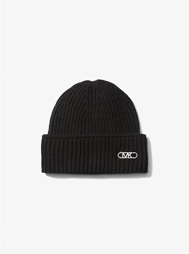 Ribbed Stretch Wool Beanie Hat