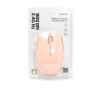 Mouse Inalámbrico 2.4G Rosa 10x2x6.5 cm