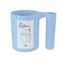 Taza Para Limpieza Bucal Con Soporte Para Cepillo Dental Azul 370 ml