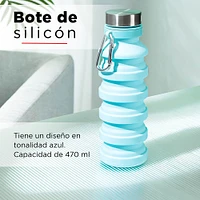 Botella  Plegable Silicon  Azul 470 ml