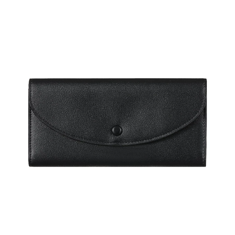 Cartera Para Mujer Plegada Negro 19x9.5 cm