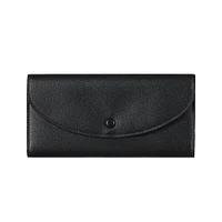 Cartera Para Mujer Plegada Negro 19x9.5 cm