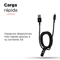 Cable De Carga USB a Lightning Negro 1 M