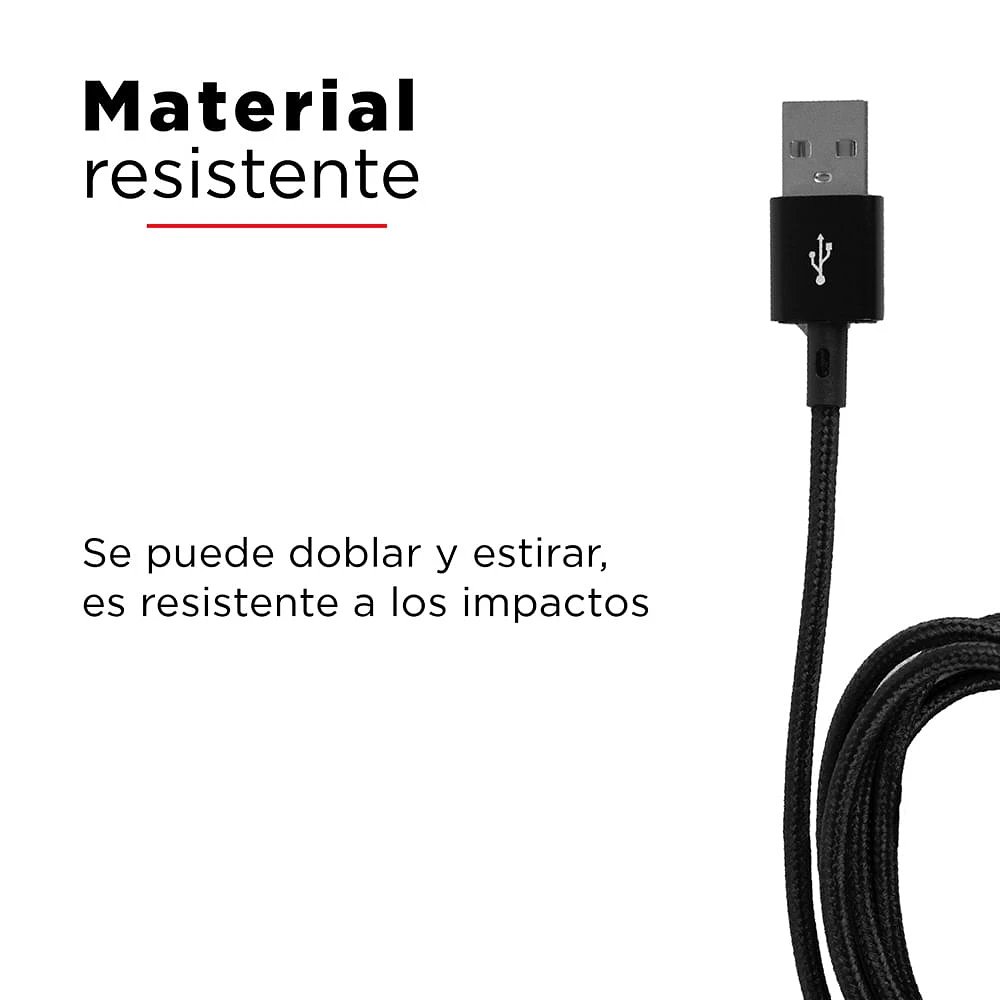 Cable De Carga USB a Lightning Negro 1 M