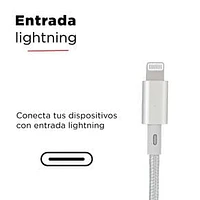 Cable De Carga USB a Lightning Plateado 1 M