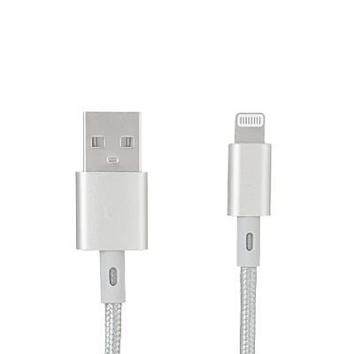 Cable De Carga USB a Lightning Plateado 1 M