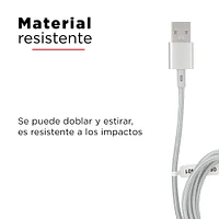 Cable De Carga USB a Lightning Plateado 1 M