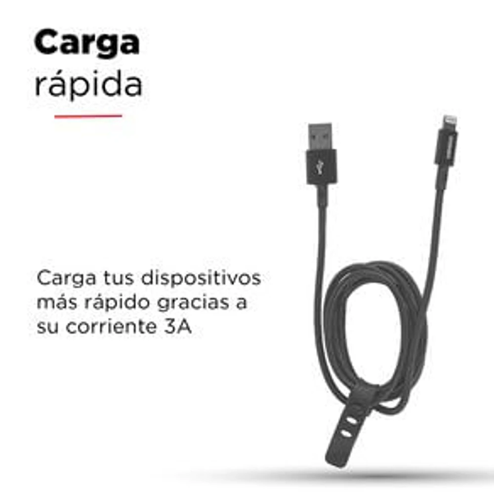 Cable De Carga Rápida USB A Lightning Gris 1 M