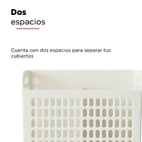 Estante Para Cubiertos Plástico Blanco 15x8.2x14.3 cm