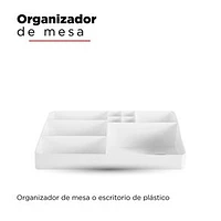 Organizador Para Cosméticos   Con Compartimentos   Blanco 26.4x19.4x7 cm