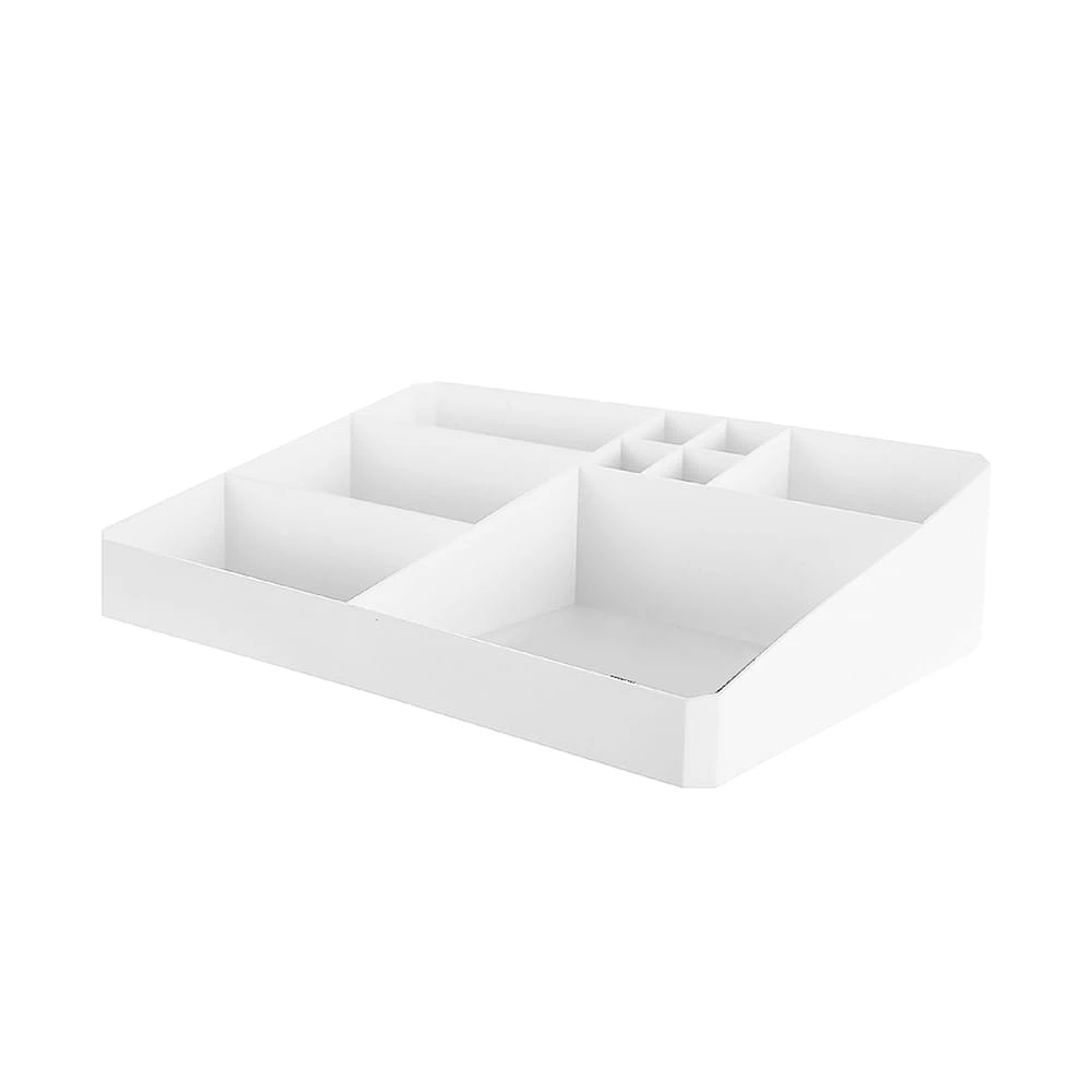 Organizador Para Cosméticos   Con Compartimentos   Blanco 26.4x19.4x7 cm