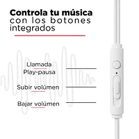 Audífonos De Cable Tipo C Blancos 120 cm