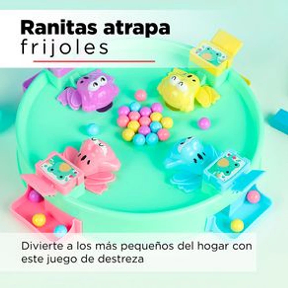 Juego De Mesa Ranas Come Pelotas 30.2x7.7 cm 24 Piezas