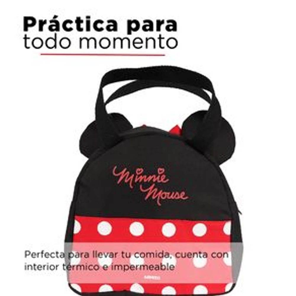 Lonchera Disney Minnie Mouse Textil 21x13x21 cm