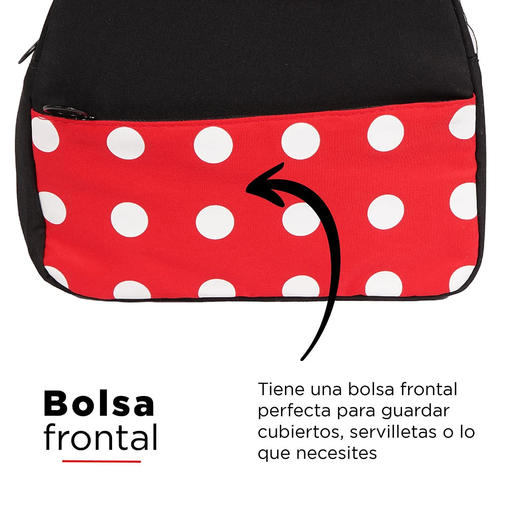 Lonchera Disney Minnie Mouse Textil 21x13x21 cm