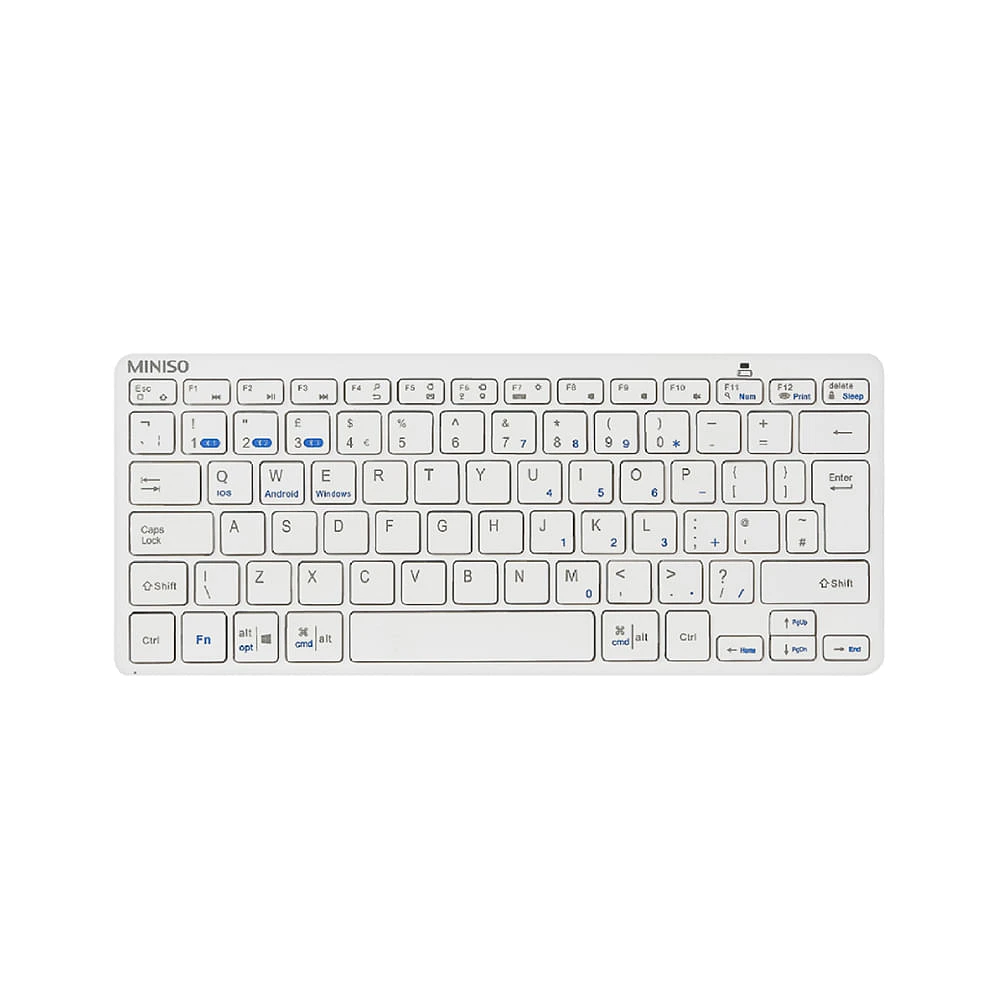 Teclado Inalámbrico Ultrafino Blanco 28.5x12x1.8 cm