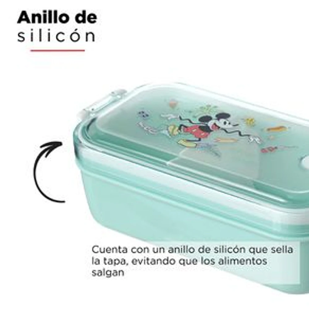 Contenedor De Alimentos Disney Mickey Mouse Plástico Verde 17x9x6 cm 450 ml