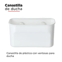 Canastilla Ducha Blanca 18.7x7.8x11.8 cm