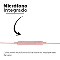 Audífonos De Cable 3.5 mm Rosas 120 cm