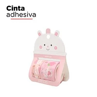 Set De Cintas Adhesivas Conejo Rosas 3x5 cm, 2x5 cm 2 Piezas