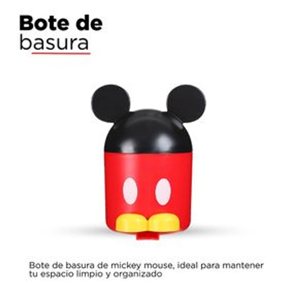 Bote De Basura Disney Mickey Mouse Plástico Rojo 15x20 cm