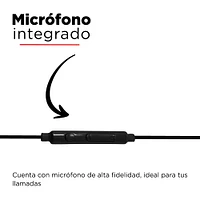 Audífonos De Cable Con Micrófono, Negro