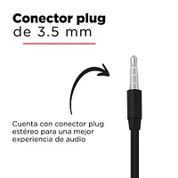 Audífonos De Cable Con Micrófono, Negro