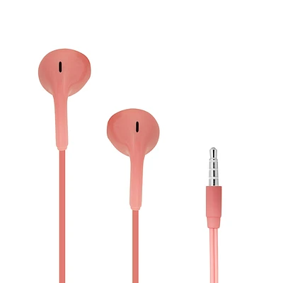 Audífonos De Cable  Mod HF233 Rosa Entrada plug 3.5 mm