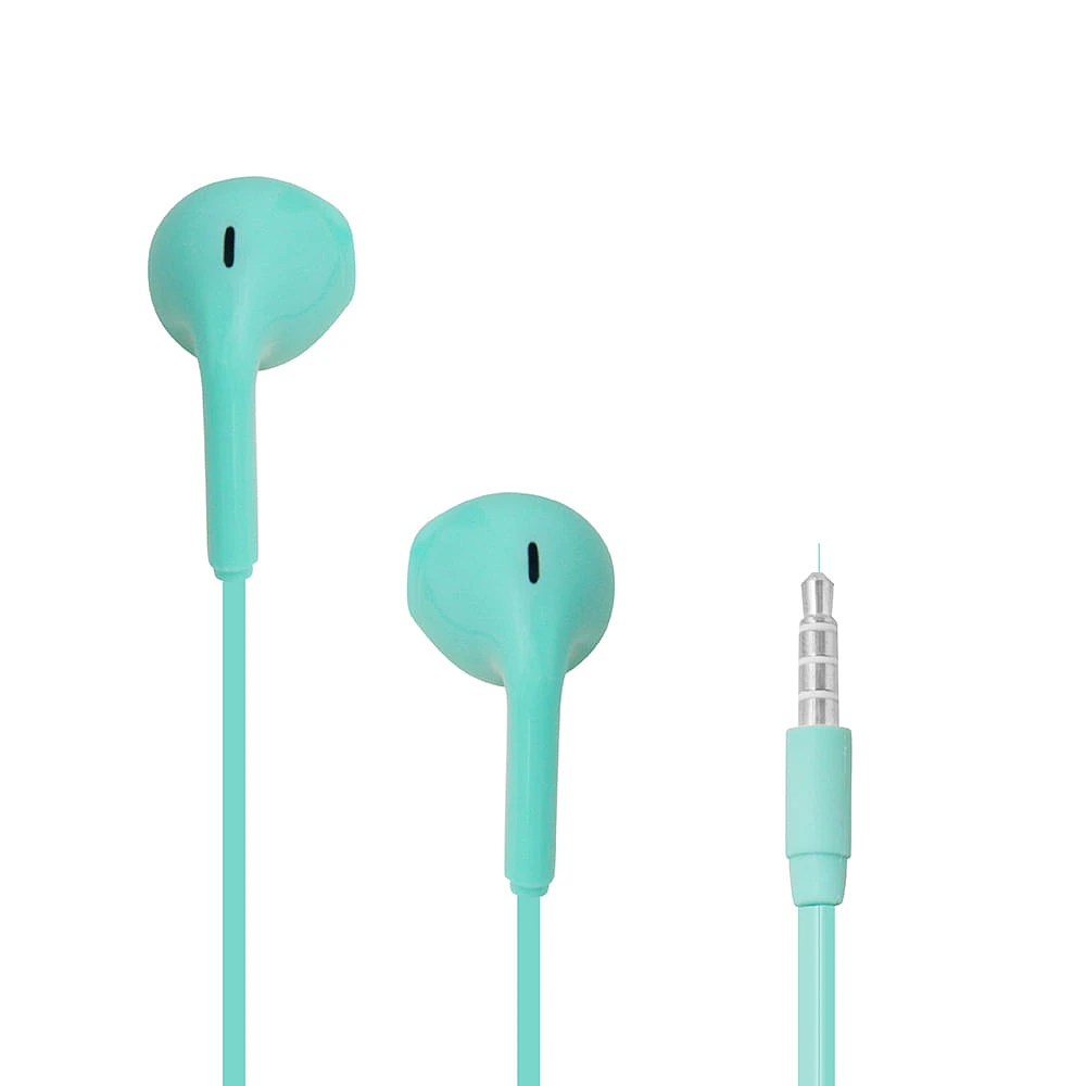 Audífonos De Cable  Mod HF233 Menta Entrada plug 3.5 mm