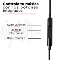 Audífonos De Cable 3.5 mm Negros 120 cm