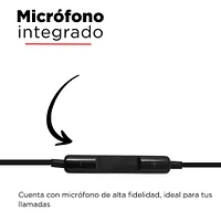 Audífonos De Cable 3.5 mm Negros 120 cm