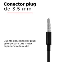 Audífonos De Cable 3.5 mm Negros 120 cm