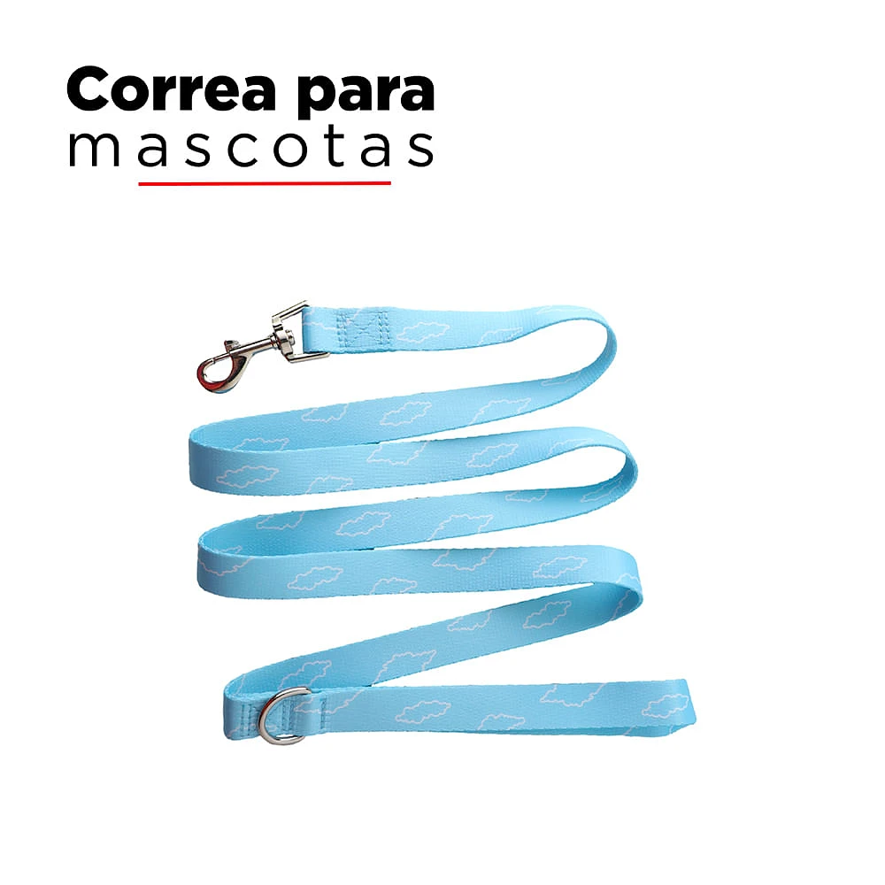 Correa Para Mascota 100% Poliéster Azul 1.5 m x cm M