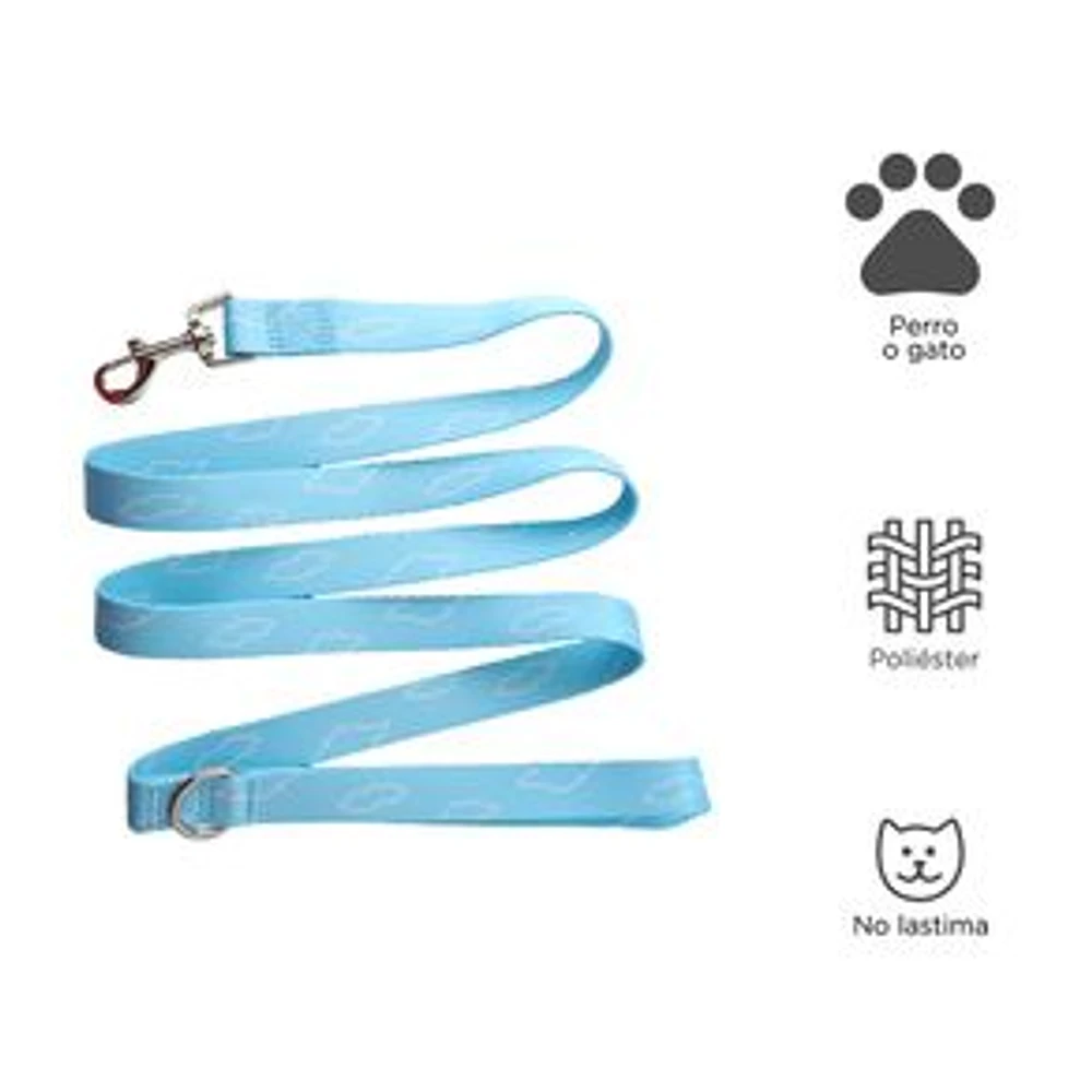 Correa Para Mascota 100% Poliéster Azul 1.5 m x cm M