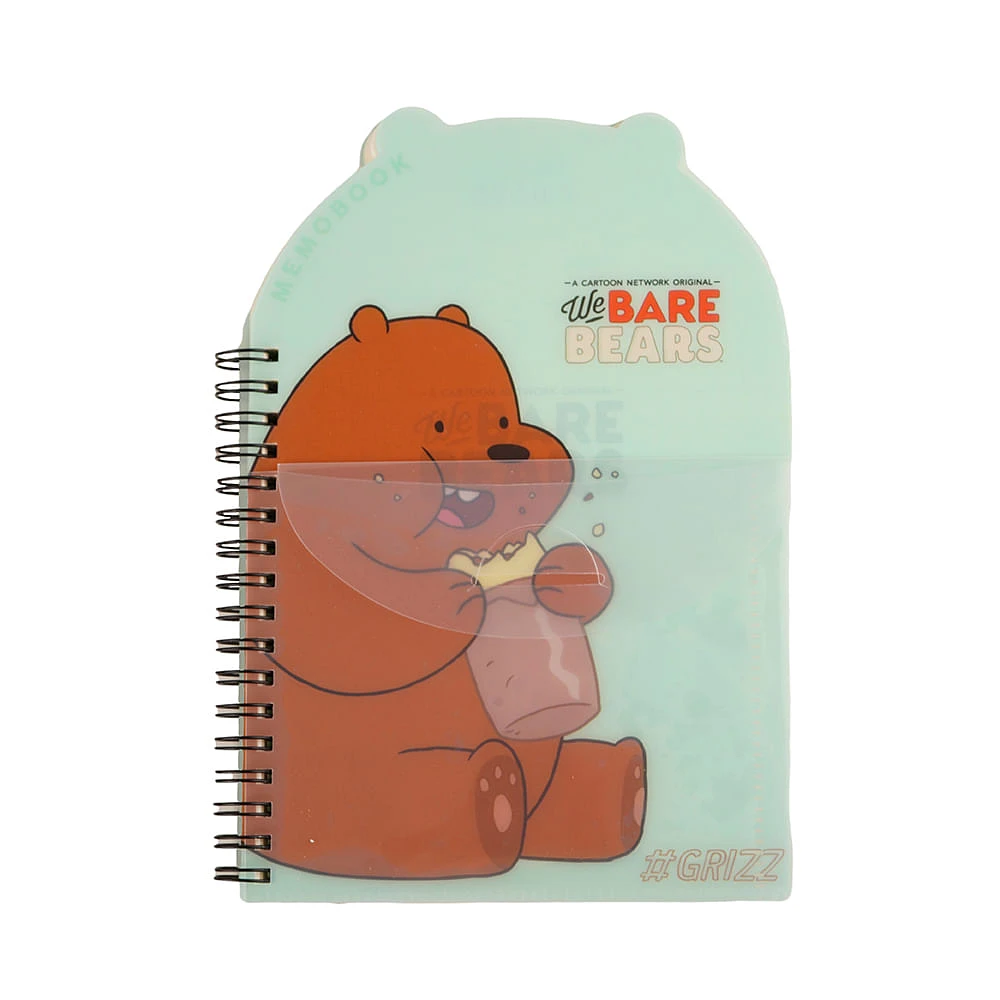 Libreta De Espiral We Bare Bears Pardo Rayas Azul 14.6x21.2 cm 80 Hojas