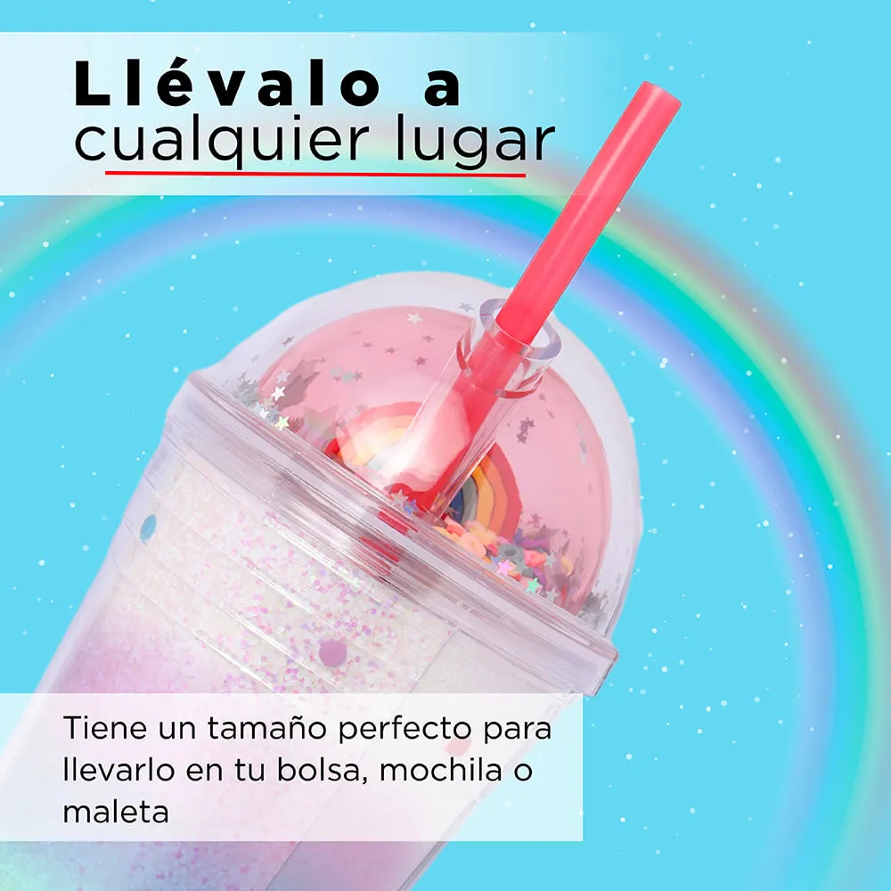 Vaso Con Tapa Y Popote Doble Capa Travelling - Cocina - Miniso en Línea