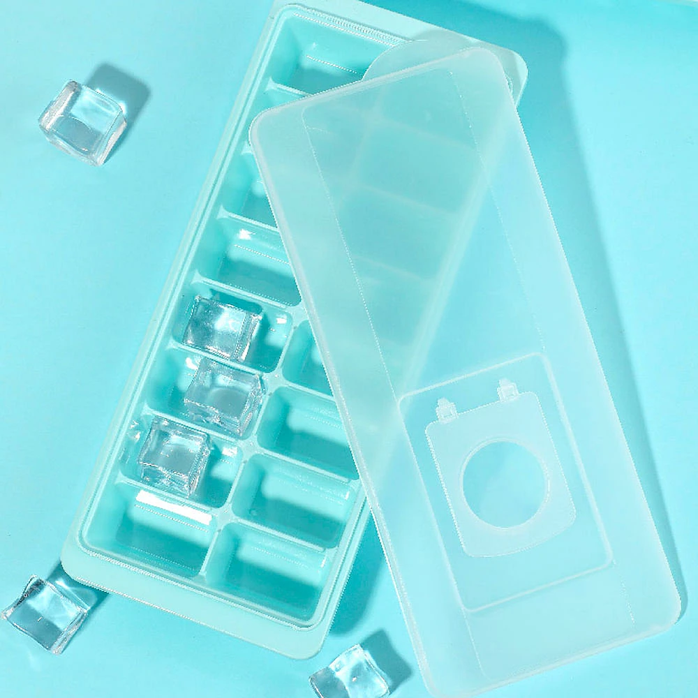 Molde Para Cubos De Hielo  De Plástico Azul 26.2X11.8.4 cm 2 Piezas