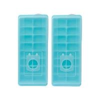 Molde Para Cubos De Hielo  De Plástico Azul 26.2X11.8.4 cm 2 Piezas