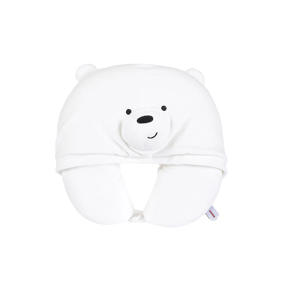 Almohada De Viaje Con Capucha  We Bare Bears Polar Blanco 31x31 cm