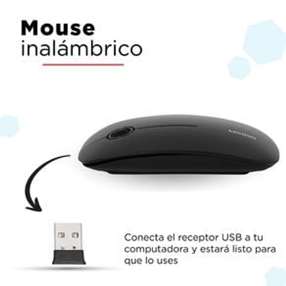 Mouse Inalámbrico Ultra Fino Negro