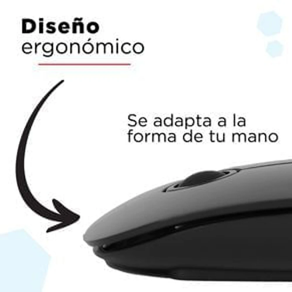 Mouse Inalámbrico Ultra Fino Negro