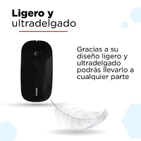 Mouse Inalámbrico Ultra Fino Negro