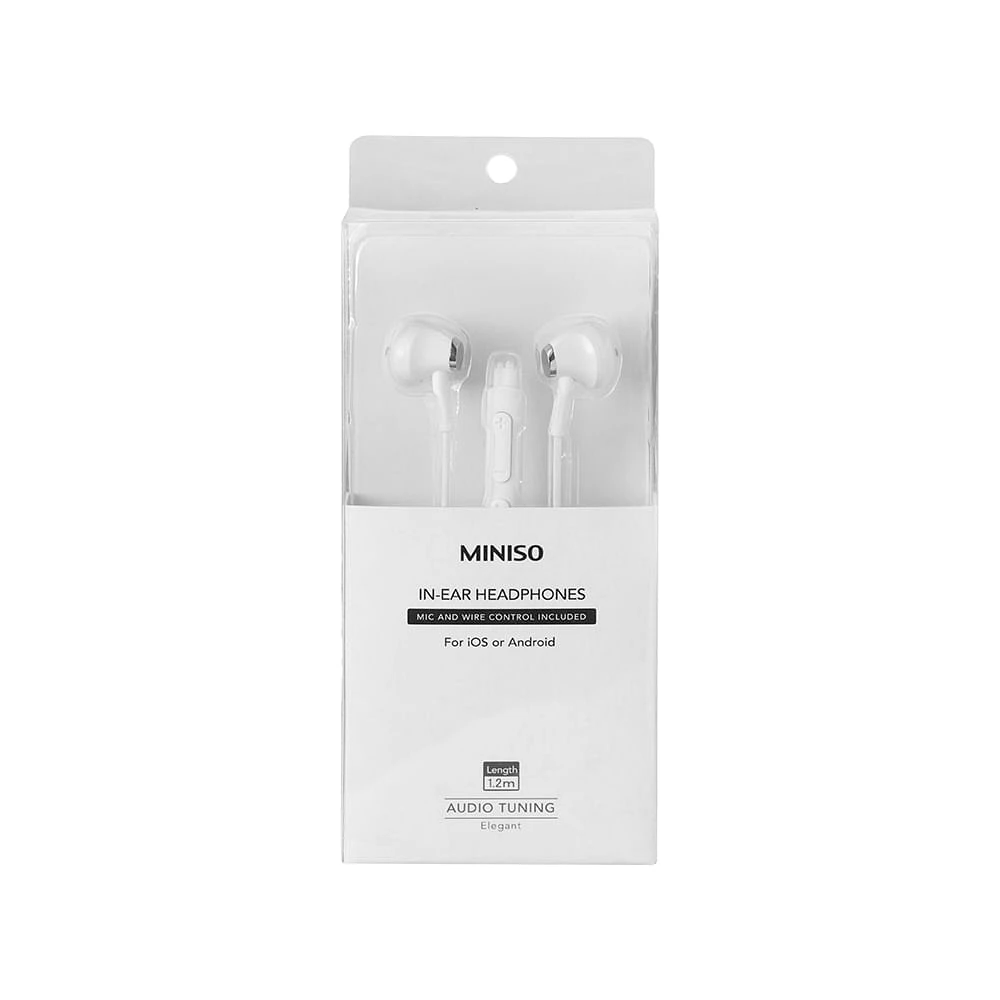 Audífonos De Cable In-Ear 3.5 mm Blancos 1.20 m