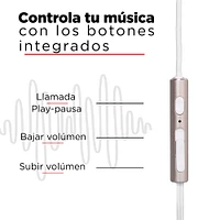 Audífonos De Cable  Con Control Dorados