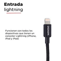 Cable De Carga USB A Lightning 2.4 A Negro 1 m