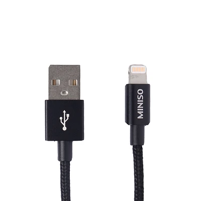 Cable De Carga USB A Lightning 2.4 A Negro 1 m