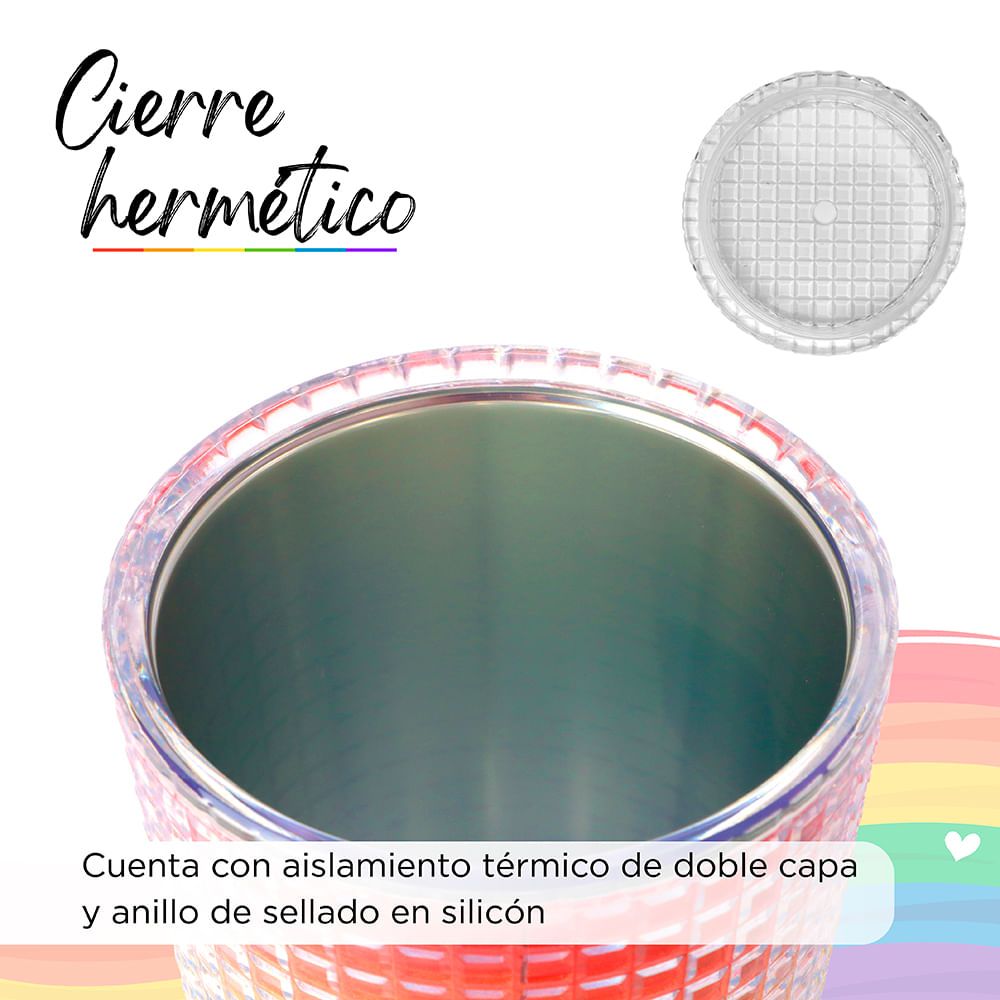 Vaso Con Tapa Y Popote Doble Capa - Cocina - Miniso en Línea