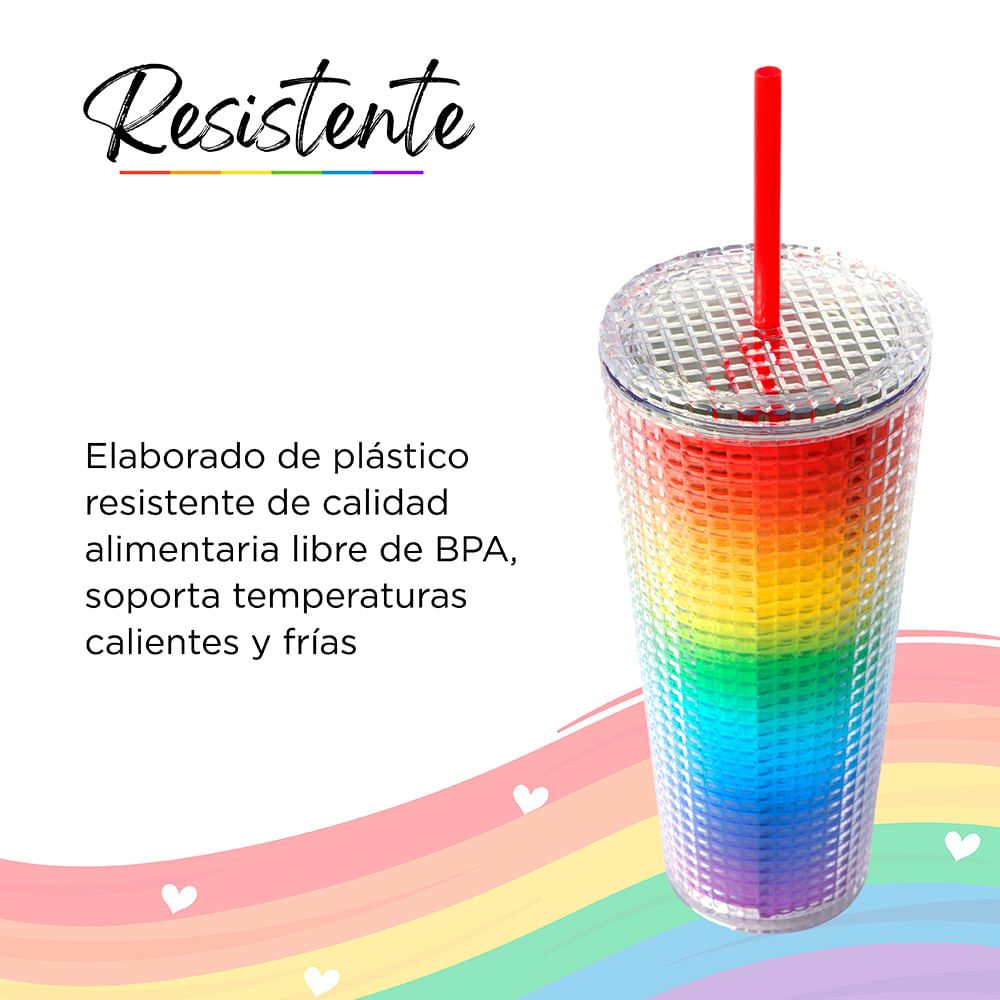 Vaso De Dos Capas Con Popote - Cocina - Miniso en Línea