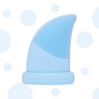 Cepillo Limpieza Facial Aleta Silicona Azul 11x8 cm